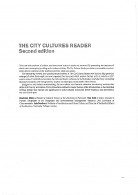 The city cultures reader 