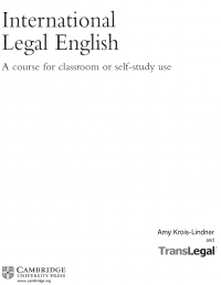 International legal English  a course for ...
