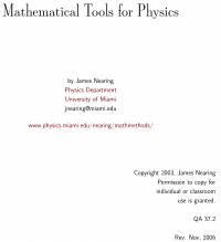 Mathematical tools for physics James Nearing