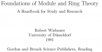 Foundations of module and ring theory ...